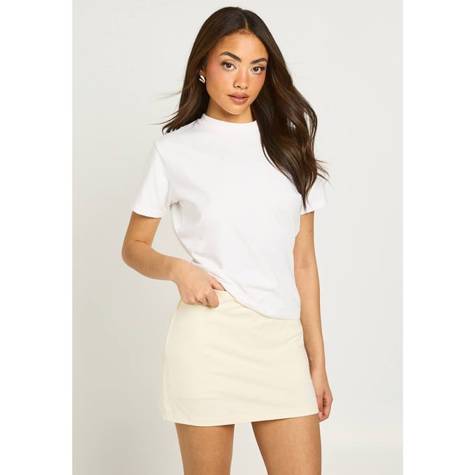 boohoo Dames Basic Jersey Skort | Citroen | Maat: 40