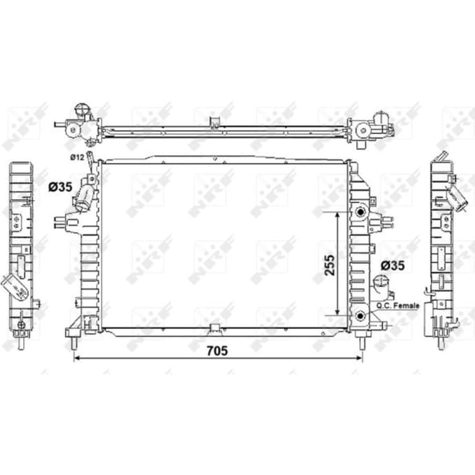 Radiator, motorkoeling NRF 53082
