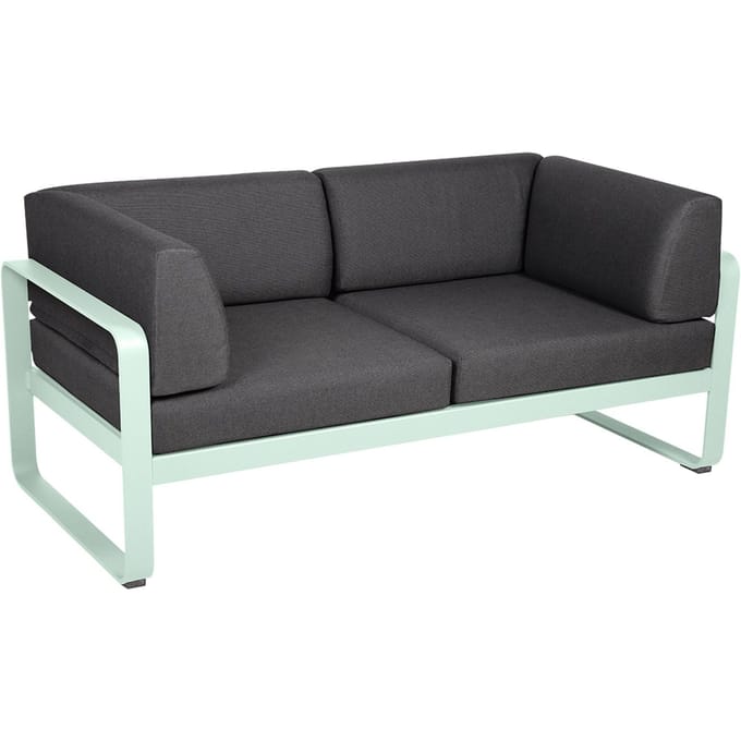 Fermob BELLEVIE club sofa 2 zits - A7 gletsjermunt - A3 grafietgrijs