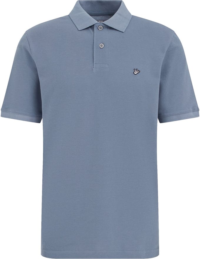 WE Fashion Heren regular fit polo met structuur