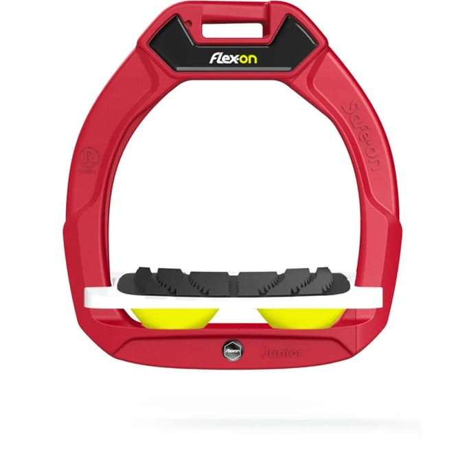 Gevoerde stijgbeugels Rood/Wit/Geel Flex-On Green Composite