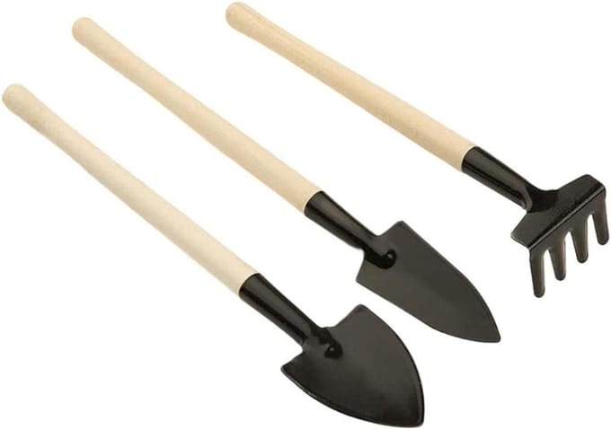Hand Schep Set - Tuinschepjes Mini - Planten Verpotten - Roestwerende Coating - 3 stuks - Assorti