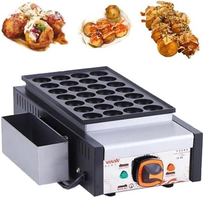 Takoyaki Maker - Octopusbalmachine - Snacks Maken - 28 Gaten - 1650W - Zilver