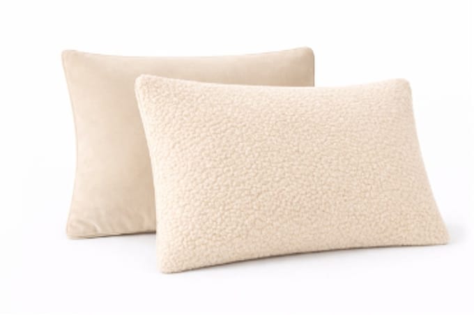 Sherpa Comfort Kussenslopen – Velvet & Sherpa – 2× 60×70 cm - Sand