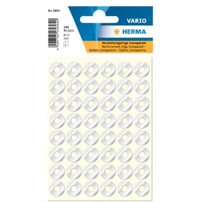 Haza Original Etiketten 240 Stuks 12 Mm Transparant
