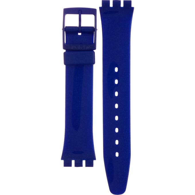 Swatch Plastic - Originals Medium (34mm) /Access/Solar/Musicall/Stop - G/SK/SL/SR/SS/SO28 AGS142 GS142 Flaky Indigo Horlogeband