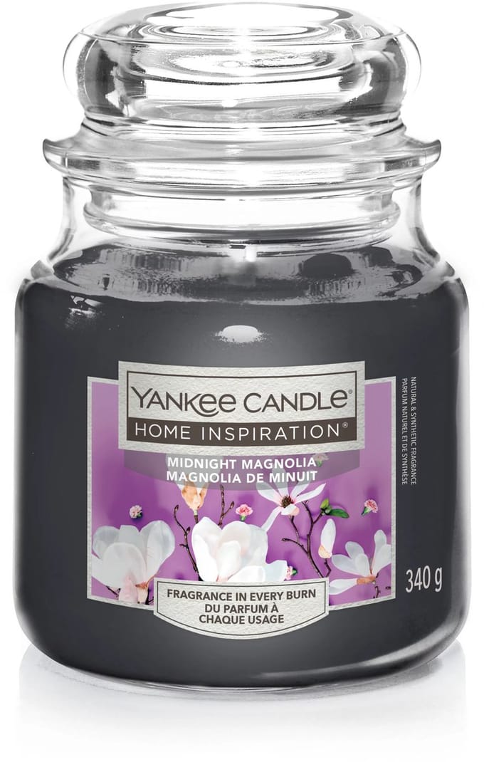 Yankee Candle Home Inspiration - Midnight Magnolia Medium Geurkaars - 75 branduren