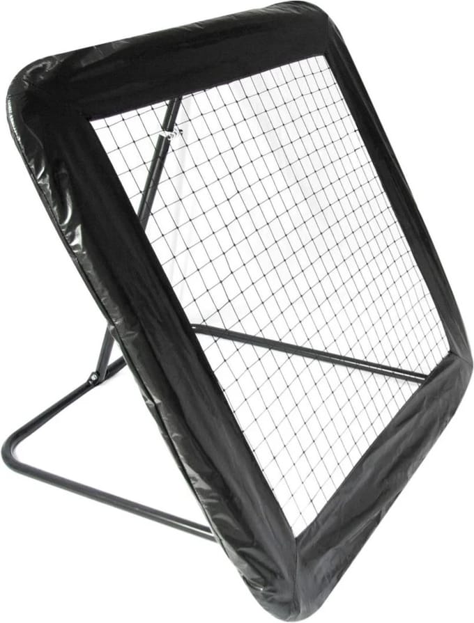 Rebounder - voetbal goal - 124x124 cm - zwart