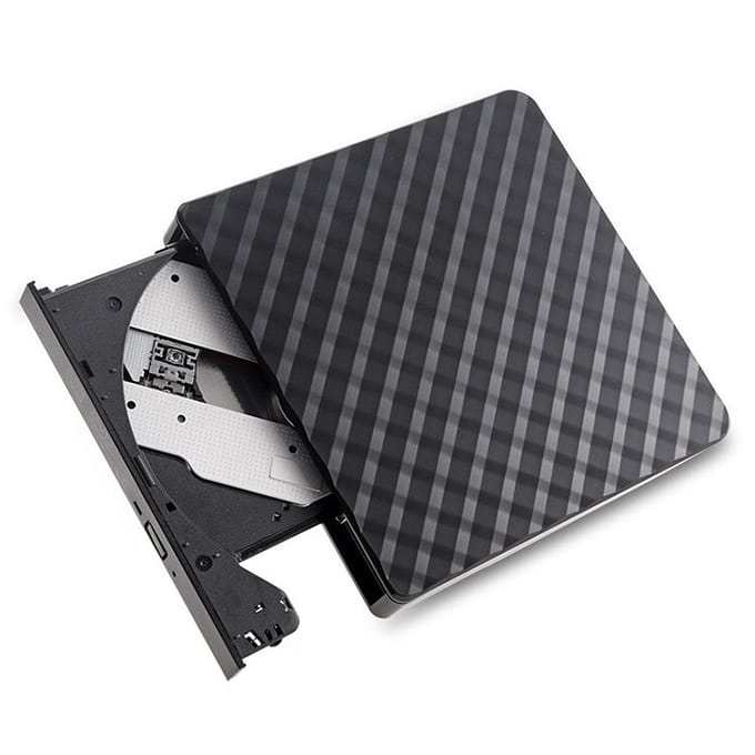 USB3.0 Extern optisch station DVD-brander Recorder CD-speler Ondersteuning Opname met één toets breed zwart