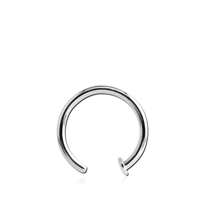 Lucardi Dames Neuspiercing ring - Piercing - Cadeau - Staal - Zilverkleurig