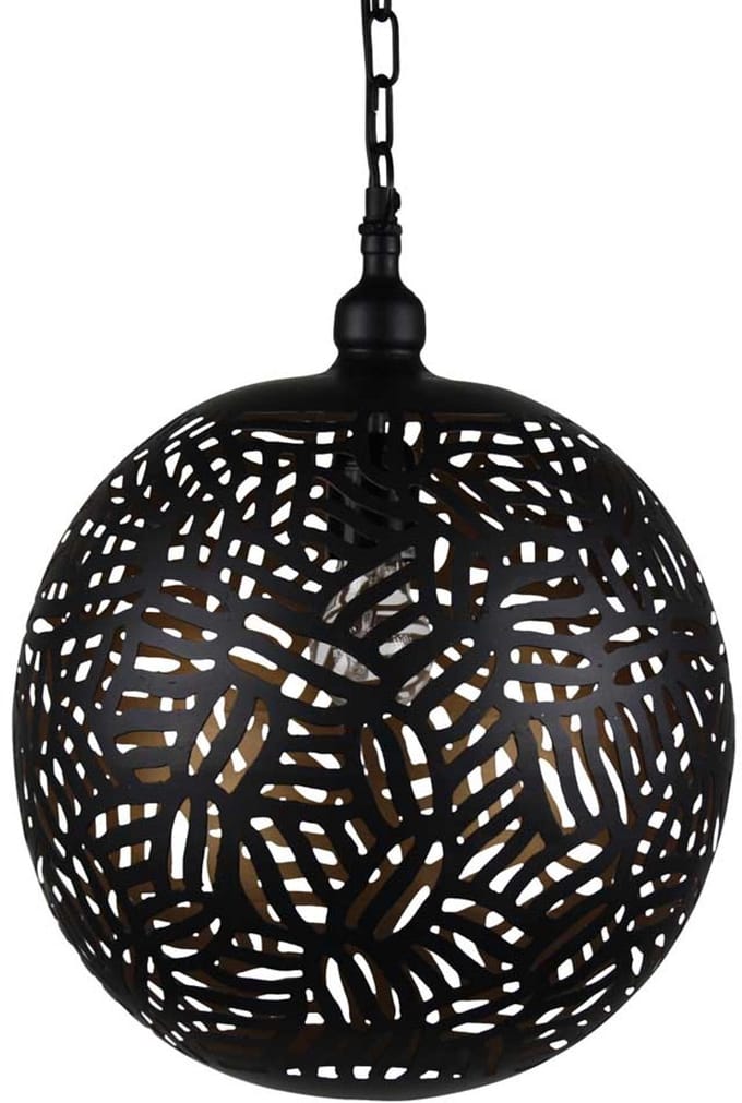 Safaary - Oosterse Hanglamp Zebra Faiza Zwart Goud Ø 30 x 40cm