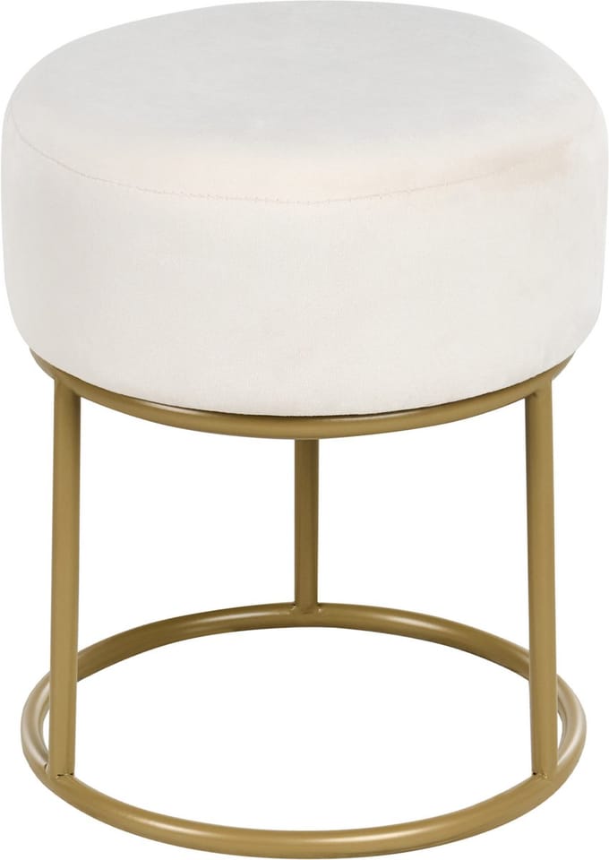 DELCO - Hocker - Off-white - Fluweel