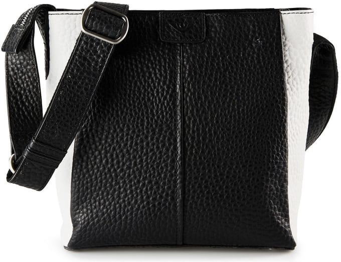 Voi Hirsch Beatrix Crossbody tas Leder 22 cm - Dames - schwarz-weiss