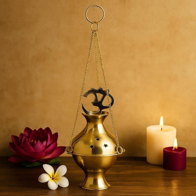 Wierookbrander met ketting Ohm