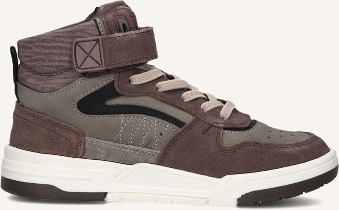 Ton & Ton Jongens Hoge sneakers Carlos - Rood - Suède - Maat 33