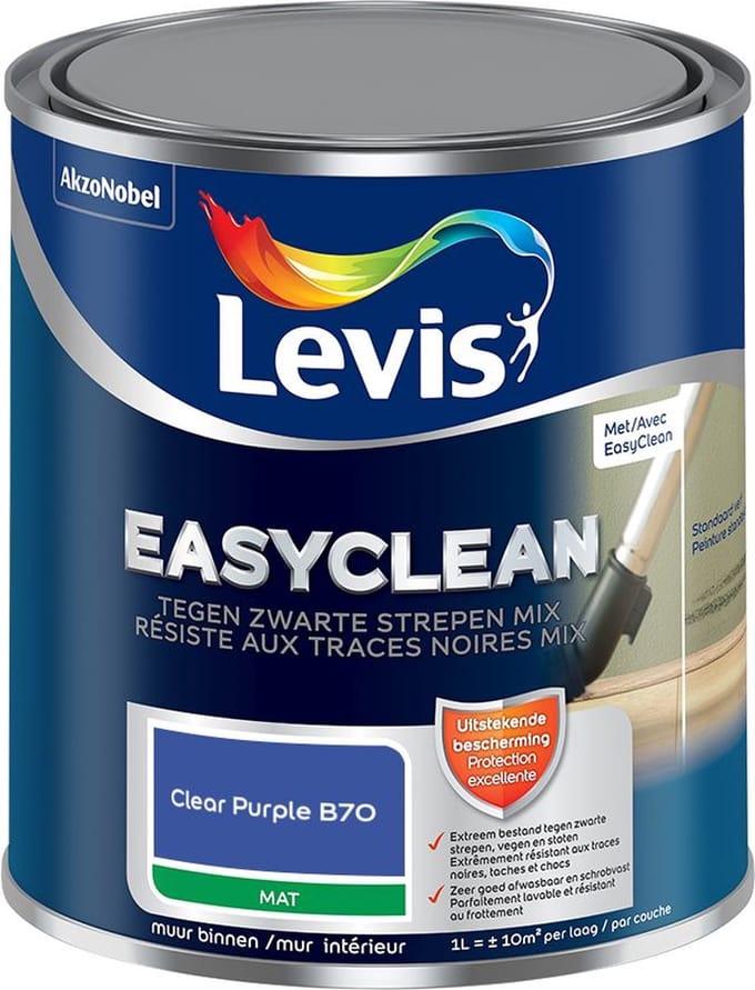 Levis - Easyclean Tegen Zwarte Strepen Mix - Clear Purple B70 - Mengverf - 1 L