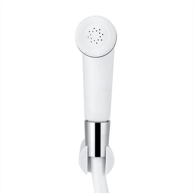 Draagbare ABS Plastic Handheld Bidetsproeier Badkamer Douche Sproeikop Set met Slang & Houder white