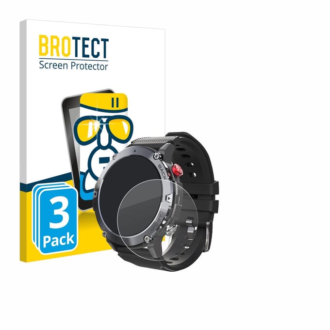 Screenprotector 3 Stuks voor Darmowade Smartwatch 1.32" Beschermglas transparant