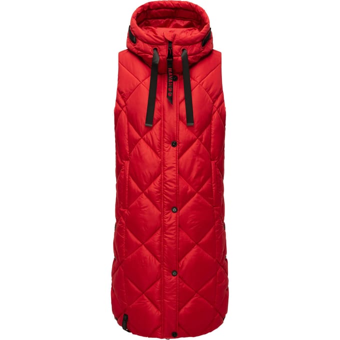 Navahoo lange dames bodywarmer Schnuckel – Modern & Met Capuchon