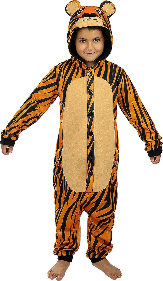 FUNIDELIA Onesie Tijger kostuum - 3-4 jaar (98-110 cm)