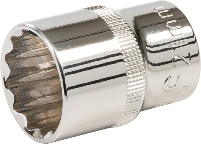 Silverline Metrische zeskantdop - 1/2 - 21 mm