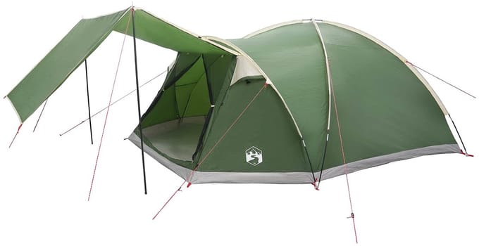 vidaXL - Huisje - Tent - 8-persoons - Groen - Polyester - en - Staal