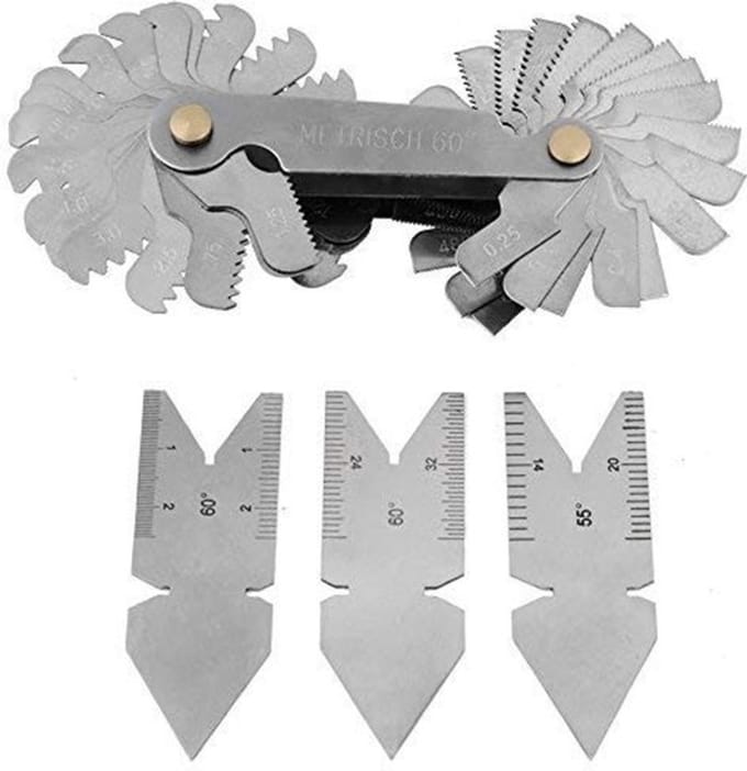 Dailygoods- Calibro Set van 3 - Meetinstrumenten voor Schroefdraad