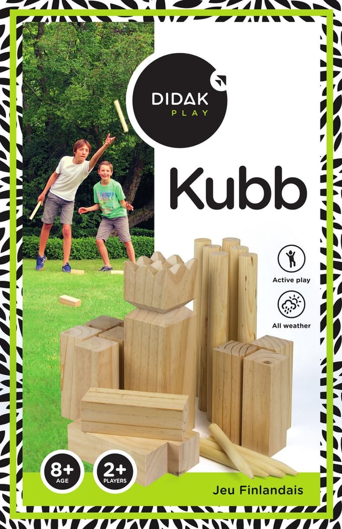 Kubb - Didak Play-28x7,8x7,8 cm - in hout
