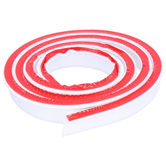Barrière d'eau 2mx15mm en caoutchouc silicone flexible, bande de retenue d'eau pour salle de bain red