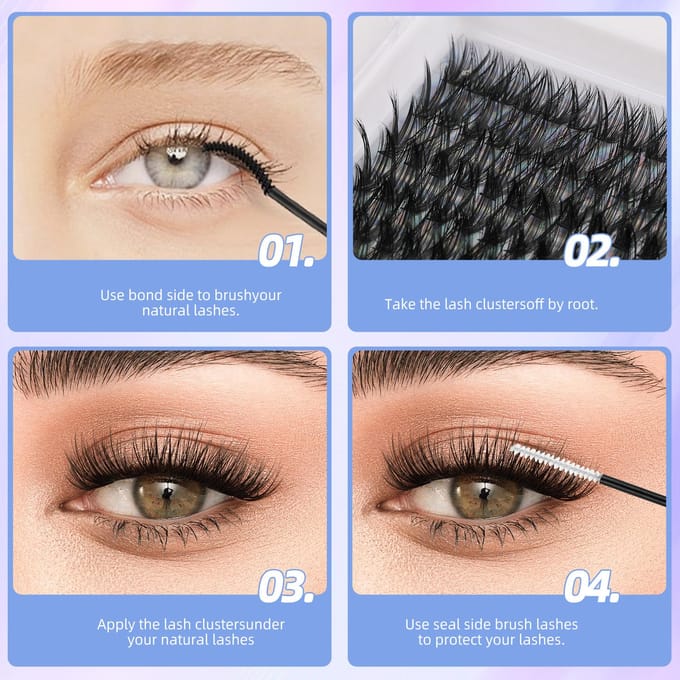 DIY Gesegmenteerde Nepwimpers Dicht Natuurlijk Enten Enkele Plukjes Wimpers 30D40D Wimpers 10- 20P