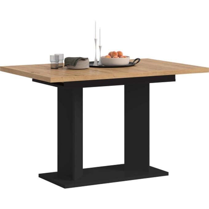 Furnilux Eetkamertafel artisan eik moderne tafel met dubbele zuil 160 cm breed