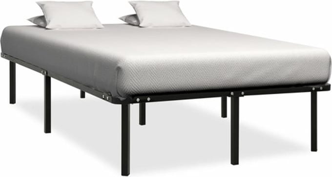 vidaXL - Bedframe - metaal - zwart - 200x200 - cm