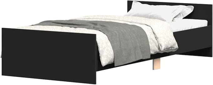Bedframe - Eenpersoonsbed - Goede nachtrust - Met opbergruimte - 75x190 cm - Zwart