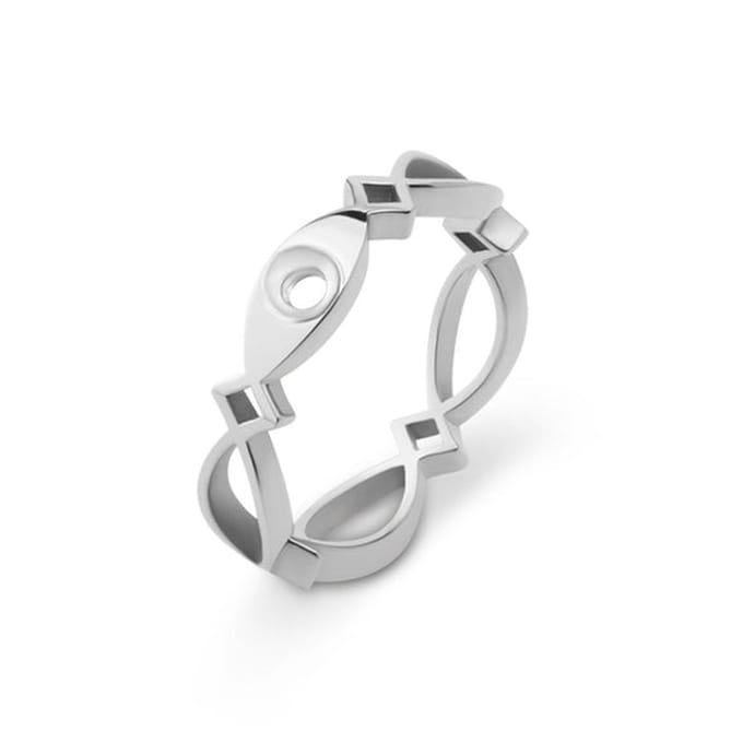 Melano Twisted Ring Trix Zilver - Maat 54