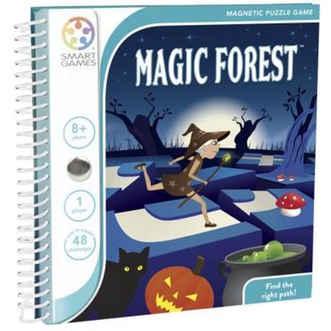SmartGames Magic Forest - Magnetisch Logisch Denkspel - 48 Educatieve Paduitdagingen - Compact Reisspel & Solospel - Vanaf 6 Jaar