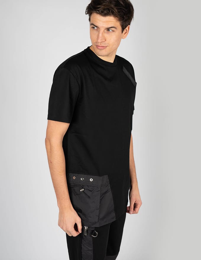 Les Hommes T-shirt Oversize Mannen zwart