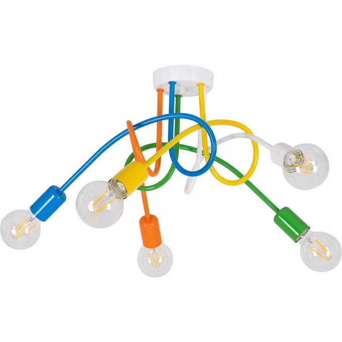 Hanglamp MULTI 5 met 5x 6W E27 LED Filamentlamp