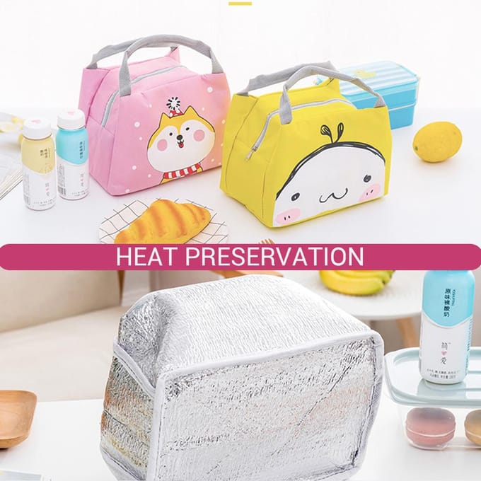 Draagbare Waterdichte Thermische Koeltas Geïsoleerde Lunchtas Draagtas Picknick Opbergtas beige