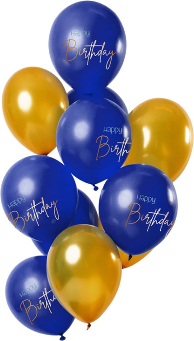 Ballonnen Elegant True Blue 33cm - 12 stuks