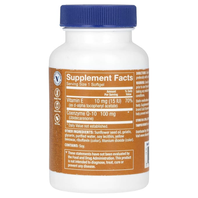 The Vitamin Shoppe, CoQ-10, 100mg, 120 capsules molles