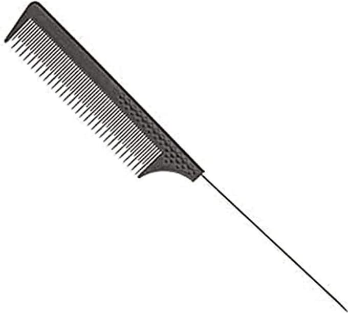 Carbon Toupiernaald Kam voor Fijn Haar en Stylen
