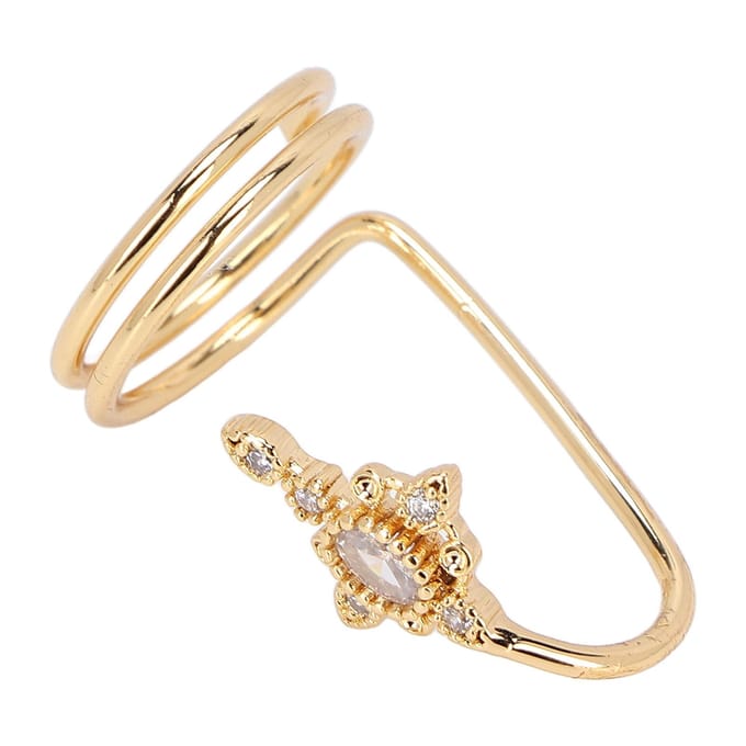 Vrouwen vingernagelring gegalvaniseerd koper modieuze vingernagelringen nagelkunst accessoire gouden beige