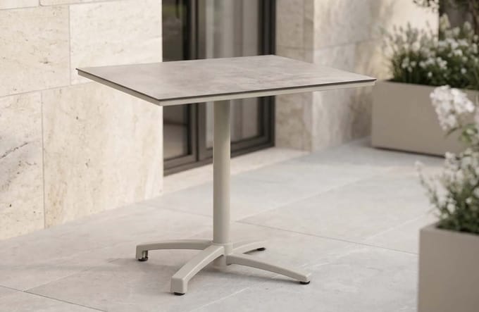 Inklapbare terrastafel Gent 70x70cm | Sand & Brown