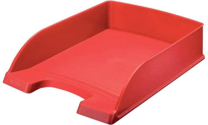 Brievenbak Leitz Plus standaard A4 rood | 5 stuks