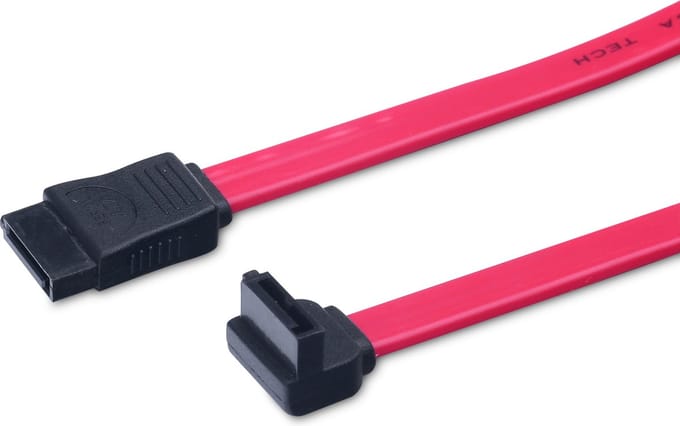 ASSMANN Electronic 1x SATA 7-pin, 0.5 m SATA-kabel 0,5 m Zwart, Rood