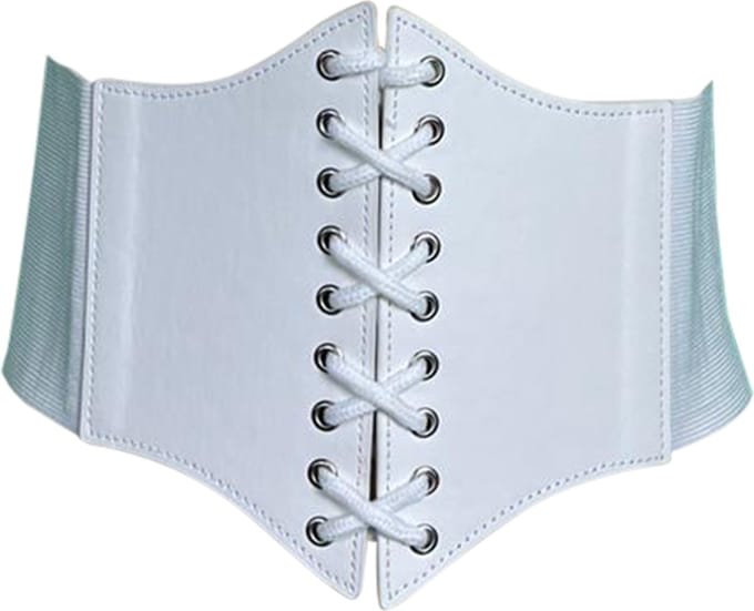 FIFO Effen Unisex Dames Korset, Ruimer Verstelbaar, Elegant, Esthetisch, Gebroken Wit