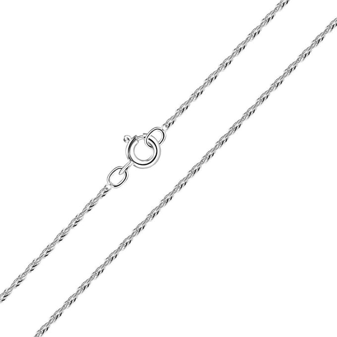 Joy|S - Zilveren ketting - Singapore - 45 cm