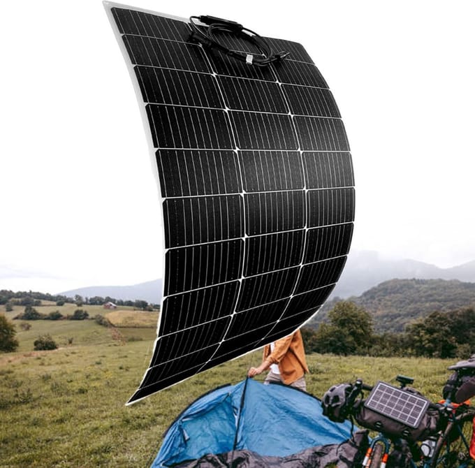 Flexibel Zonnepaneel - PV Module - Acculading Boot - Ultralicht en Dun - 214 x 58 cm