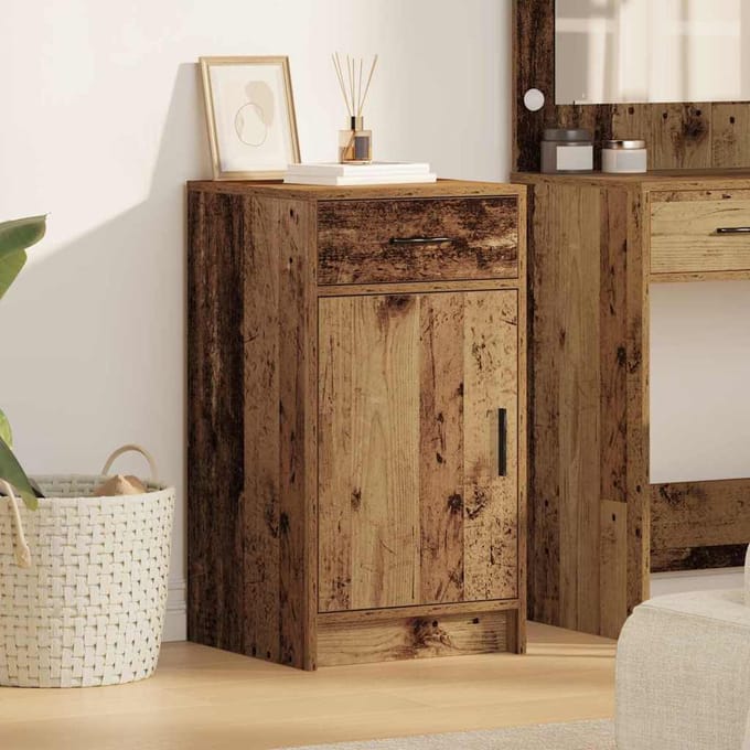 vidaXL - Dressoir - Oudhout - 40 - x - 40,5 - x - 75 - cm - Bewerkt - hout