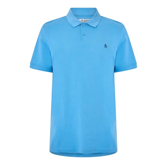 Original Penguin Heren Geborduurd Logo Poloshirt (Parijs Blauw)
